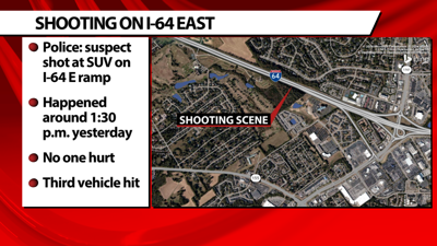 Shooting scene at I-64E ramp on Hurstbourne Parkway