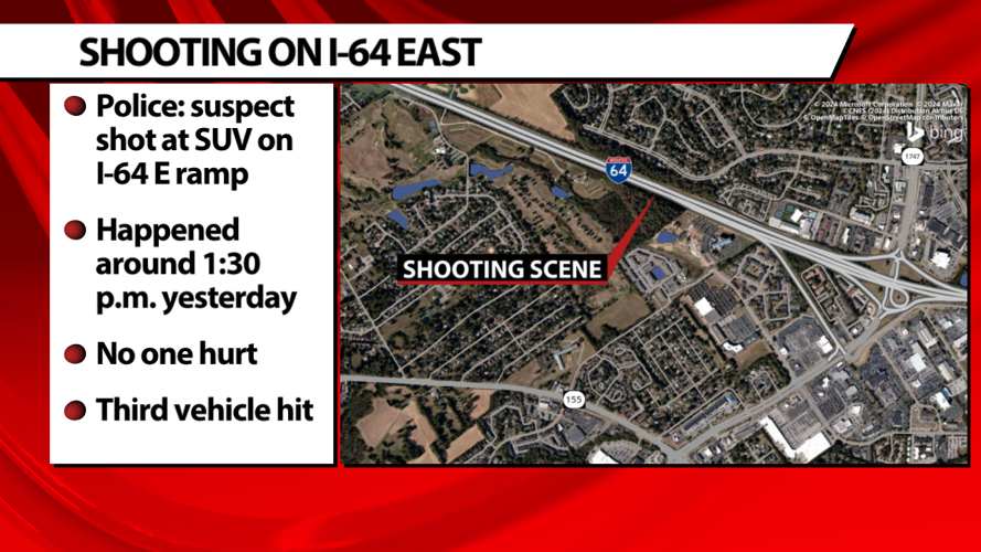 Shooting scene at I-64E ramp on Hurstbourne Parkway