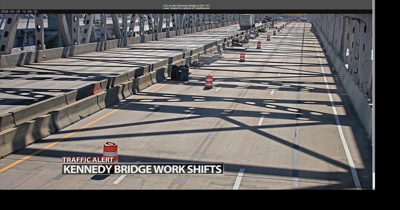 Work shifts to left side of Kennedy Bridge starting Friday night | Wdrb ...