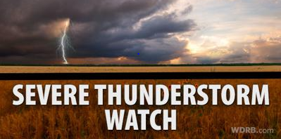 Severe Thunderstorm Watch issued for our area