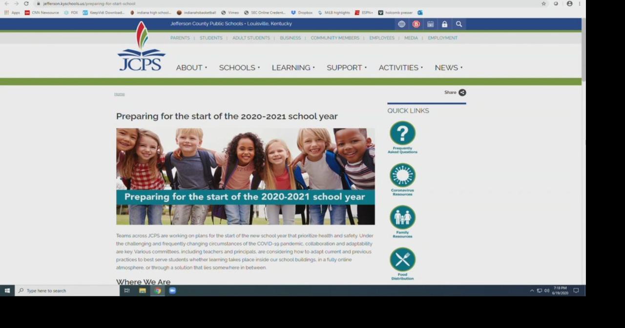 JCPS launches webpage to prepare for 2020-21 school year | Local News |  wdrb.com