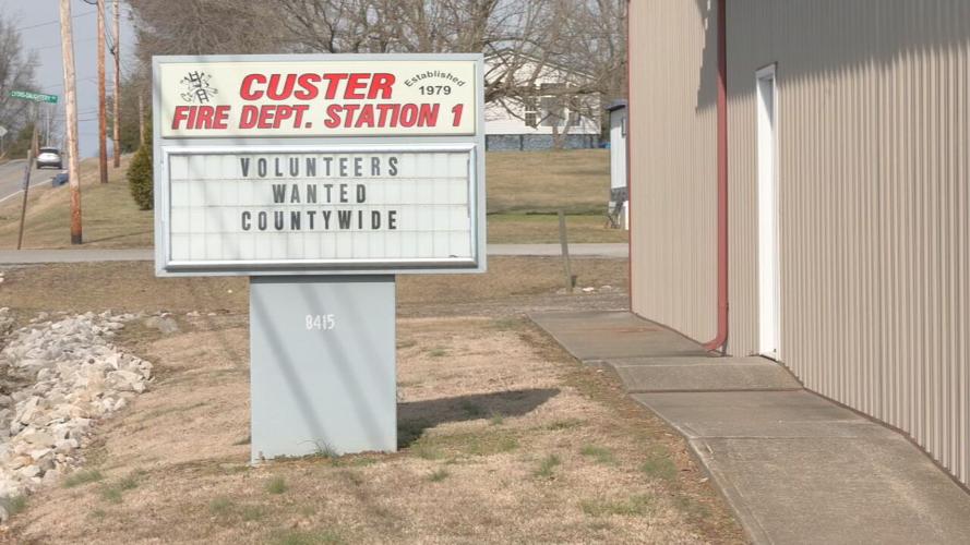 Custer Fire Department-volunteers wanted sign