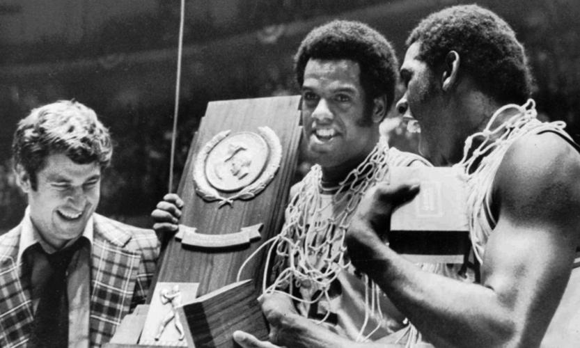 Bob Knight Scott May and Quinn Buckner