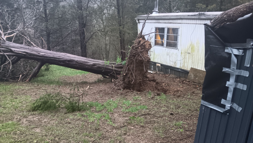 Storm damage in Madison, Indiana