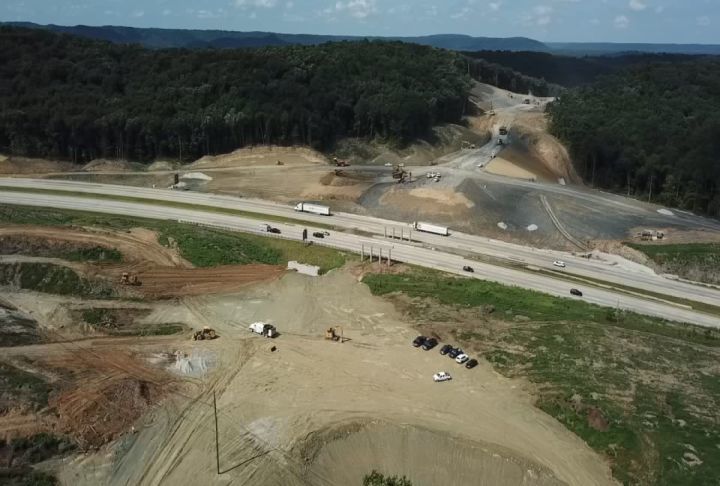 Construction on I-65 in Bullitt County