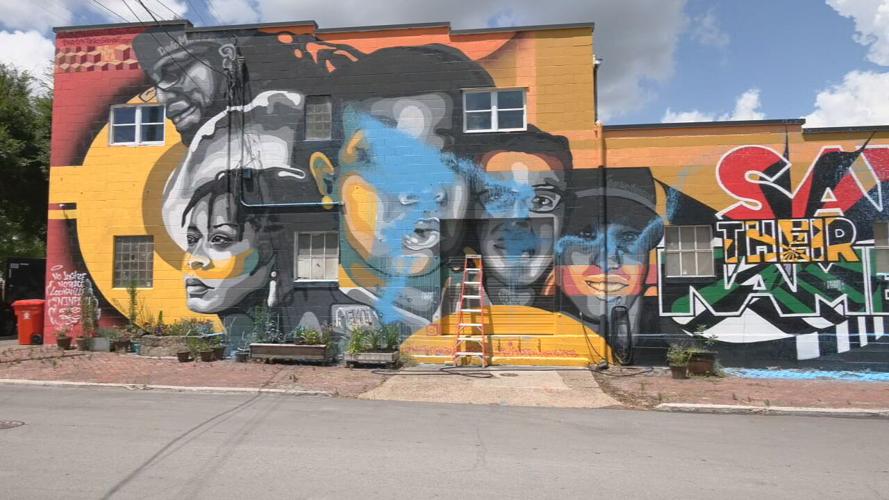 11th and West Main-Breonna Taylor-George Floyd mural vandalized.jpeg