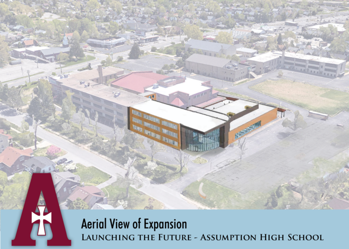 Assumption High School expansion rendering