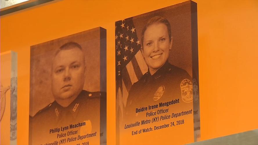 LMPD Det. Deidre Mengedoht memorial inside the Hall of Remembrance at Washington's National Law Enforcement Museum