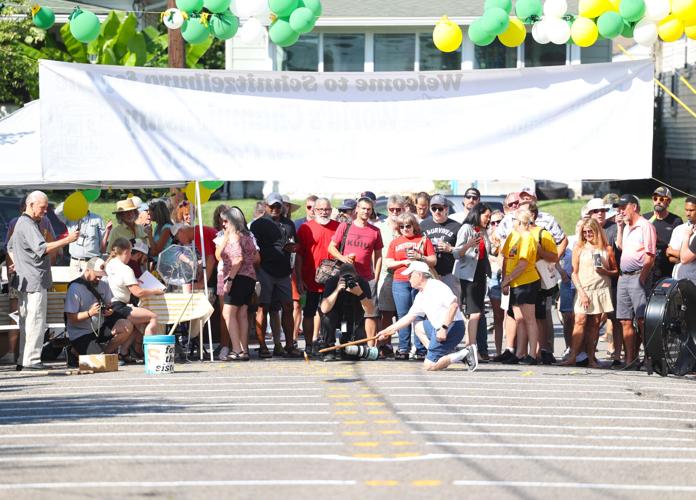 Dainty Contest sets up on Hauck Way.JPG