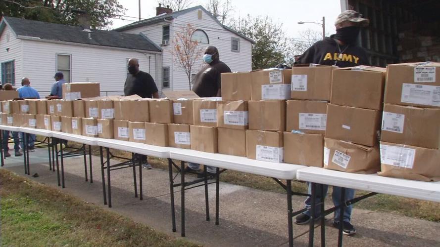 Community Connections Group giving boxes of chicken to 400 families in the Portland neighborhood