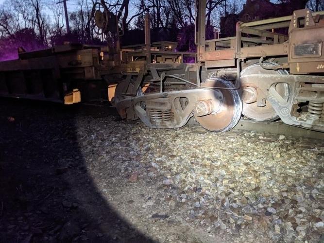 Train derailment in New Albany, Indiana April 4, 2021
