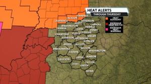 Heat Advisory issued for part of our area