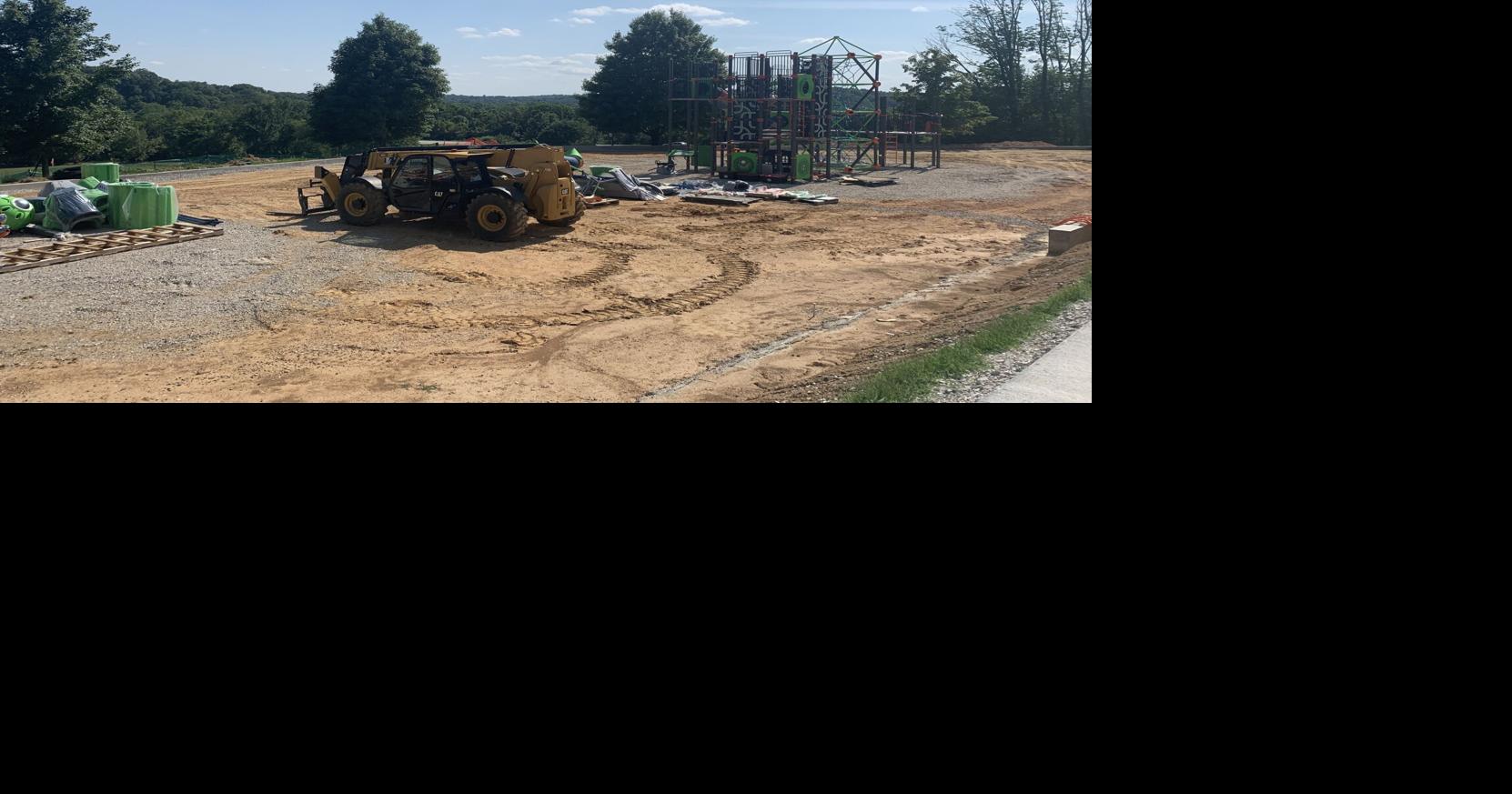 Inclusive playground in Corydon under construction, will be amongst