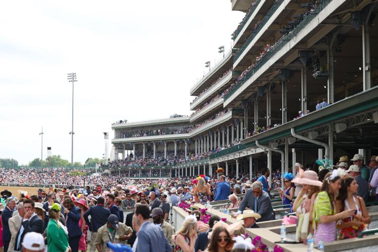Crowd at Churchill Downs before race.JPG