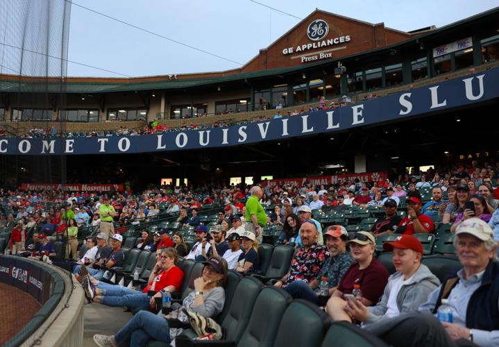 Fans watch the Louisville Bats on opening night.JPG
