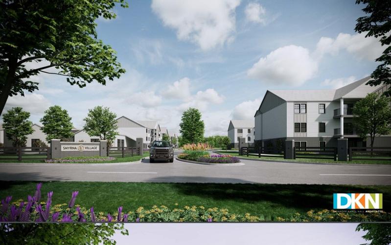 Smyrna Village front entrance view - 8.16.23