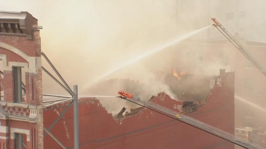 Whiskey Row Fire - Aerial View