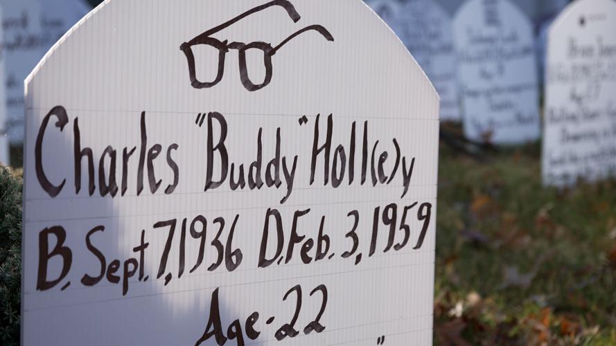 'Musicians Memorial Garden' created by Greg McCurdy in his New Albany, Indiana back yard