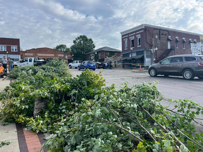 Trees down in downtown Paoli