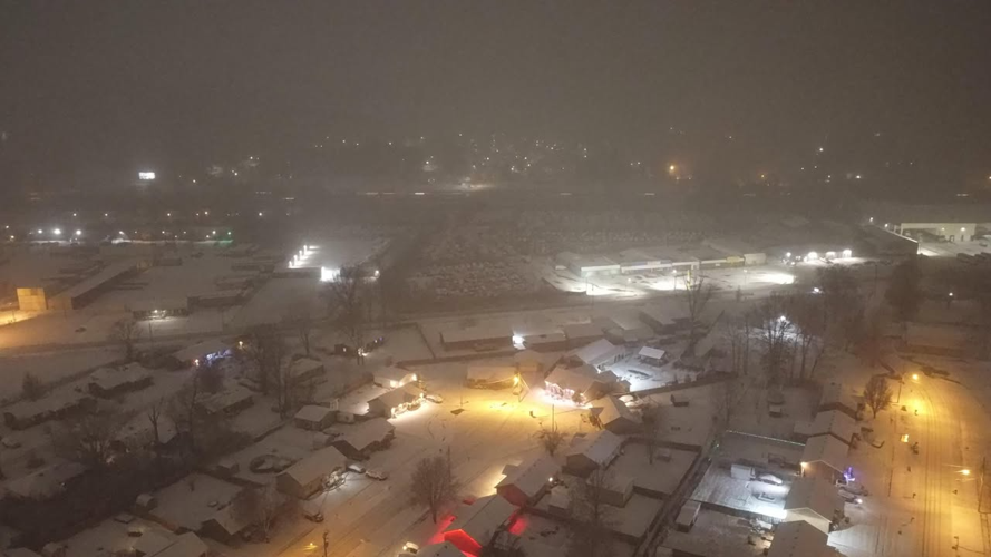 Snow in Hillview, Kentucky