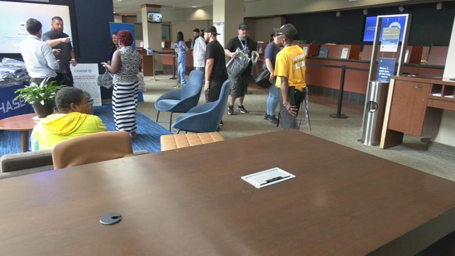 Chase Bank backpack giveaway - 8.2.24