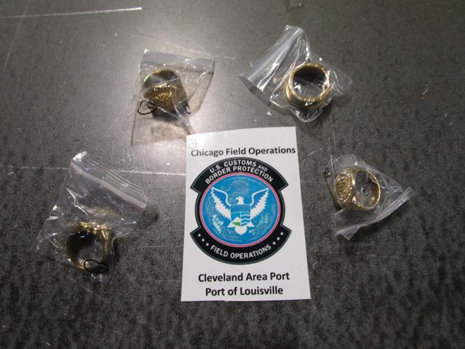 Counterfeit jewelry intercepted by federal officials at UPS Worldport in Louisville in July 2023