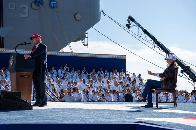 Potus Trump on USS Truman for Navy's 250th 10-5-2025