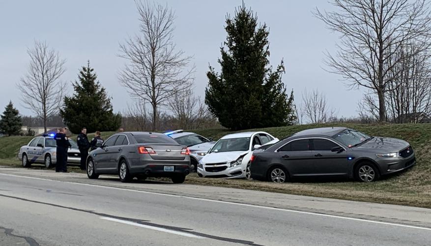 Several LMPD vehicles hit in crash after police chase in Fern Creek on Feb. 17, 2020