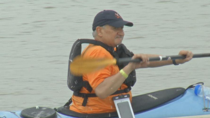 Paddler during the Hike, Bike and Paddle event on Memorial Day, May 27. 2019.