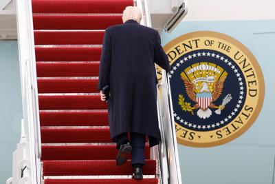 Trump getting on Air Force One - AP -  3.27.26