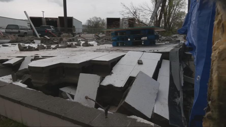 Wall collapses at warehouse in Louisville's Newburg neighborhood