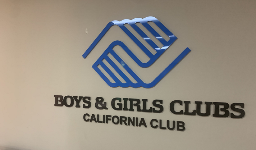 Sign at Boys and Girls Club California