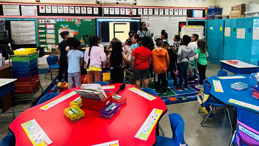 Cheryl Amador teaches kindergarten at Goldsmith Elementary School