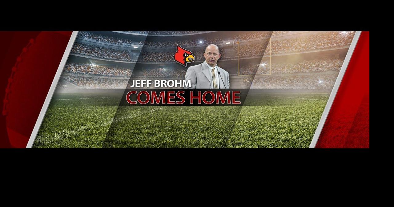 Jeff Brohm Louisville Cardinals Football Adidas Logo Black Design