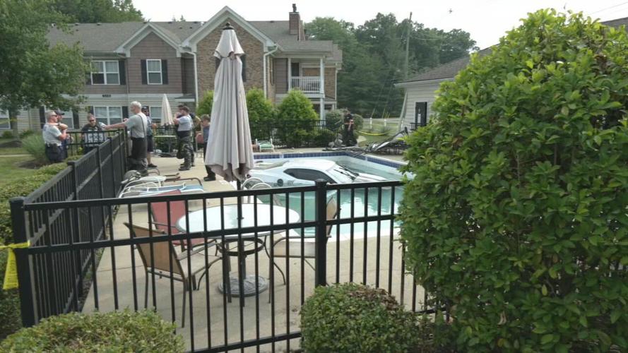Louisville first responders near swimming pool after shooting Brook Bend Way