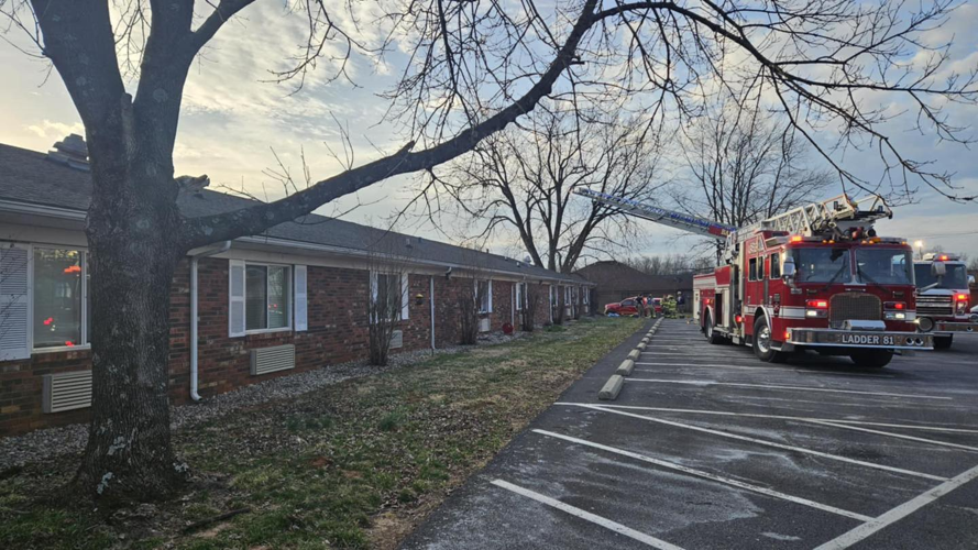 Fire trucks outside Landmark of Bardstown rehabilitation center