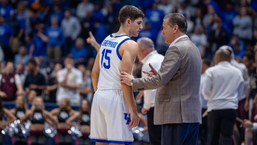 John Calipari and Reed Sheppard