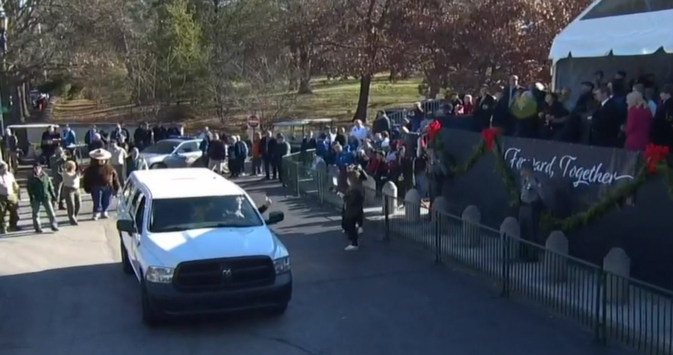 Smokey the Bear marches in Beshear's Inauguration Parade