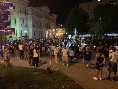 Protesters gather in downtown Louisville demanding justice for Breonna Taylor