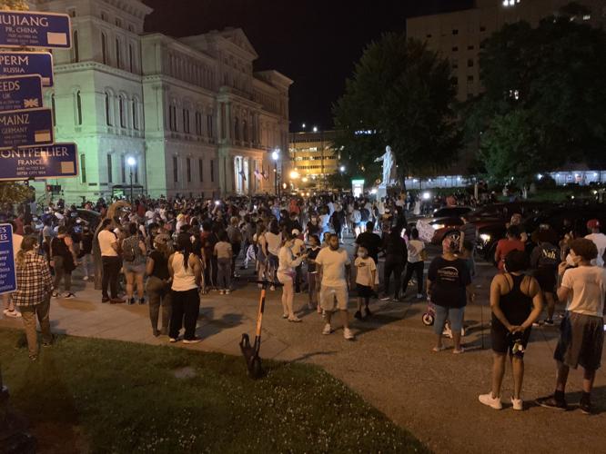 Protesters gather in downtown Louisville demanding justice for Breonna Taylor
