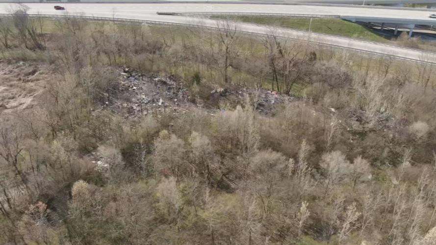 Homeless camp near Interstate 64 and Frankfort Avenue