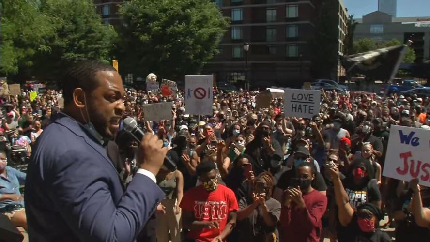 Charles Booker at BLM healing ceremony