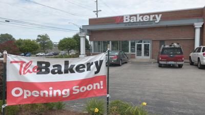 'Opening Soon' sign outside Sullivan University's bakery