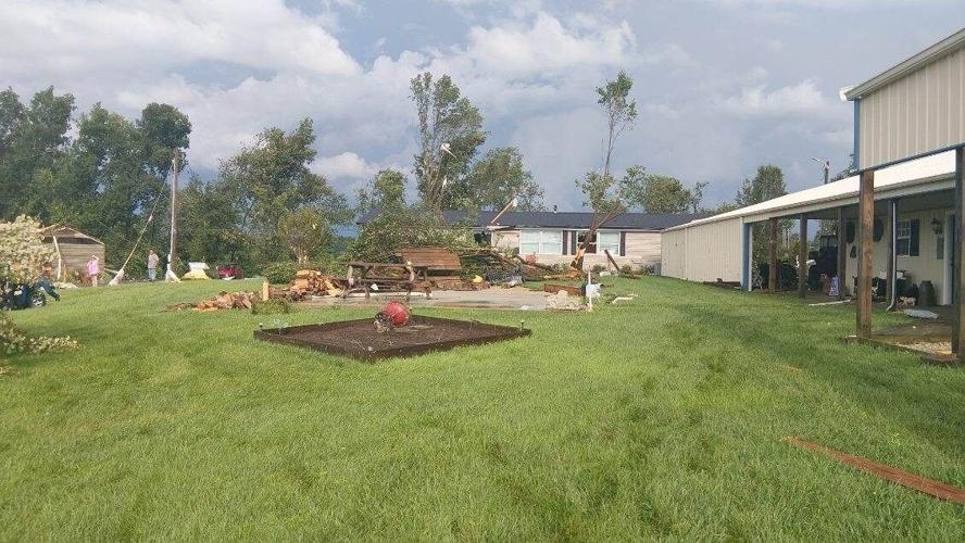 Storm damage in Grayson County, Kentucky
