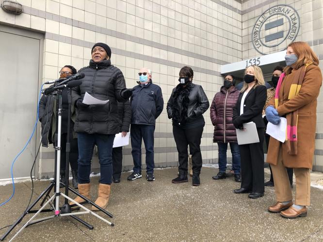 sadiqa reynods louisville urban league press conference 2-12-21