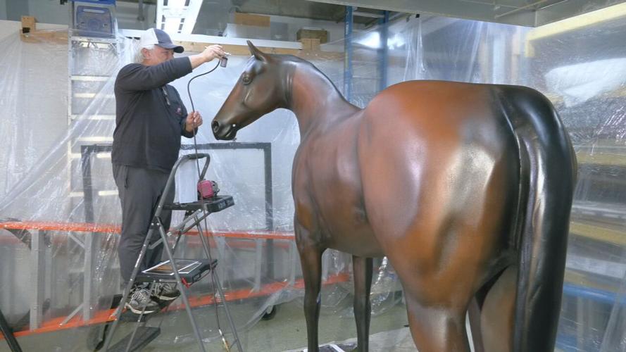 Sovereignty Derby Museum replica being painted 5-29-25