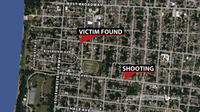 Map of woman shot after attempted robbery