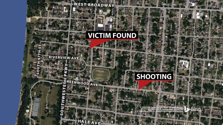 Map of woman shot after attempted robbery