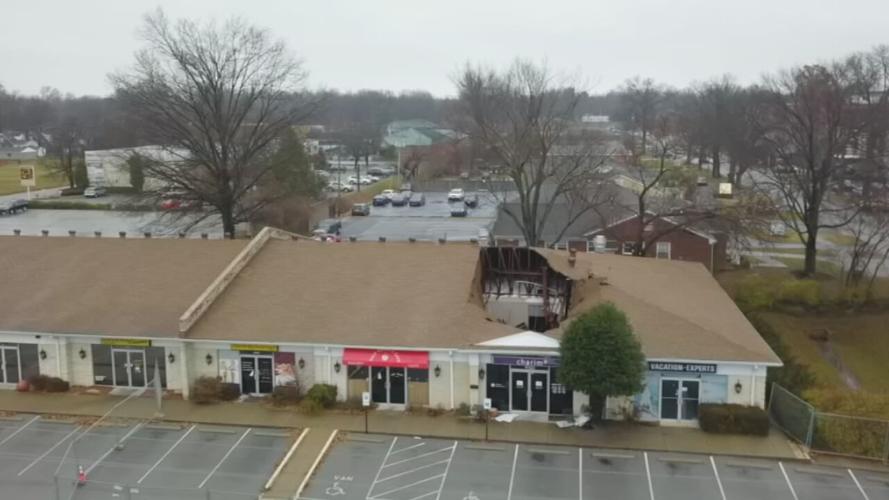 Damage after 2019 roof collapse at Galleria of St. Matthews
