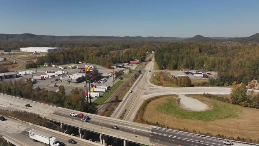 Aerial view of Interstate 65 in Bullitt County